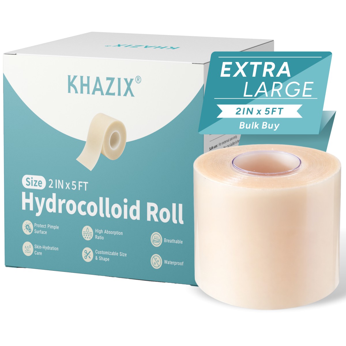 Skincare Moisturizer - KHAZIX Hydrocolloïde Verbandrol 2 inch x