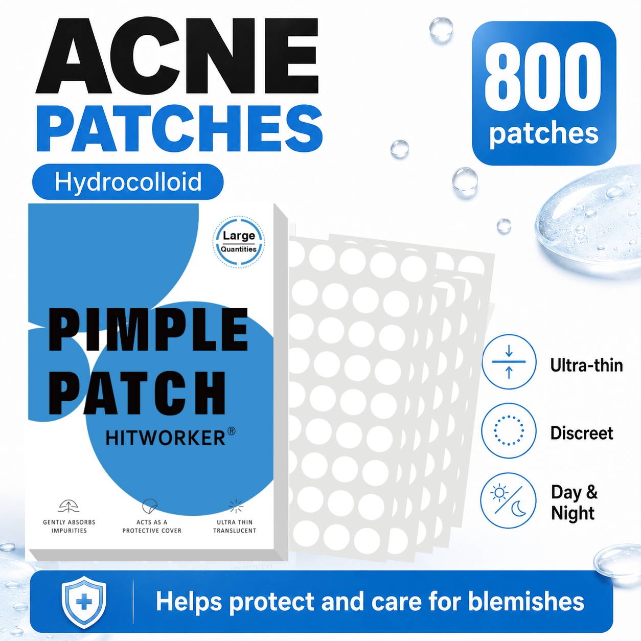 800 stuks Hydrocolloïde Acne P - Skincare Acne recensie en prijs